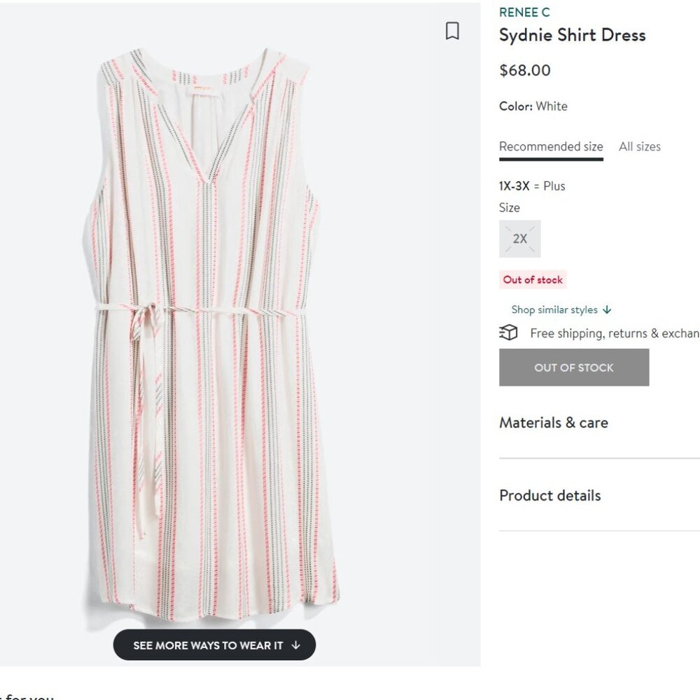 Tank Shirt Dress with Belt